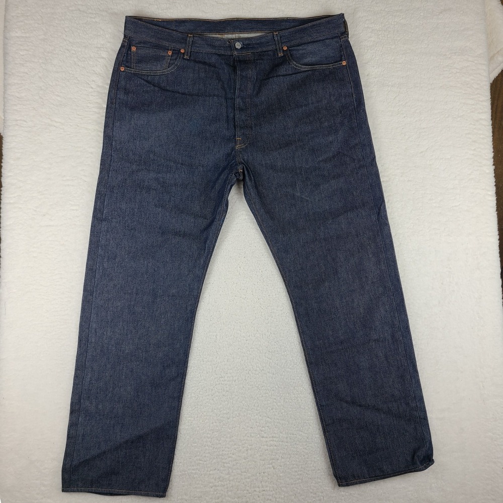 Levi's 501 Jeans Mens 42x32 Blue Original‎ Fit Waterless Button Fly Denim